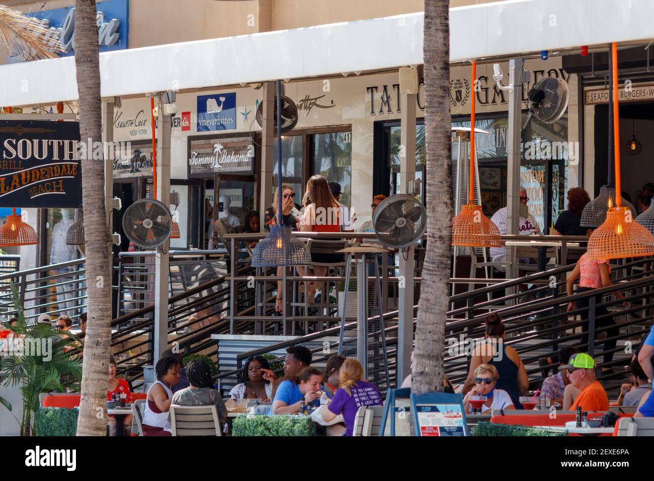 Spring Break 2021 sulla spiaggia di Fort Lauderdale Foto Stock