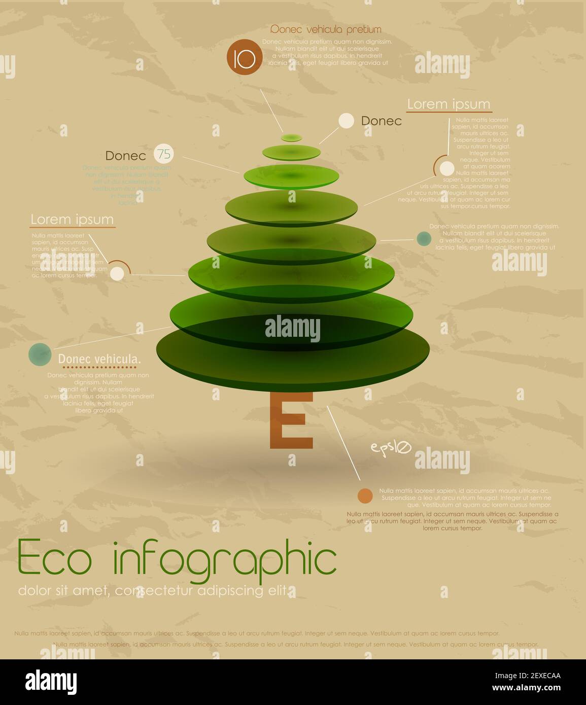 Vintage infografico eco. Foto Stock