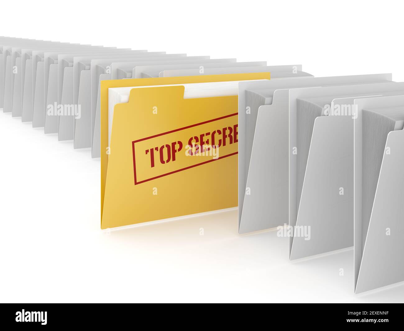 Cartella top secret con percorso Foto Stock