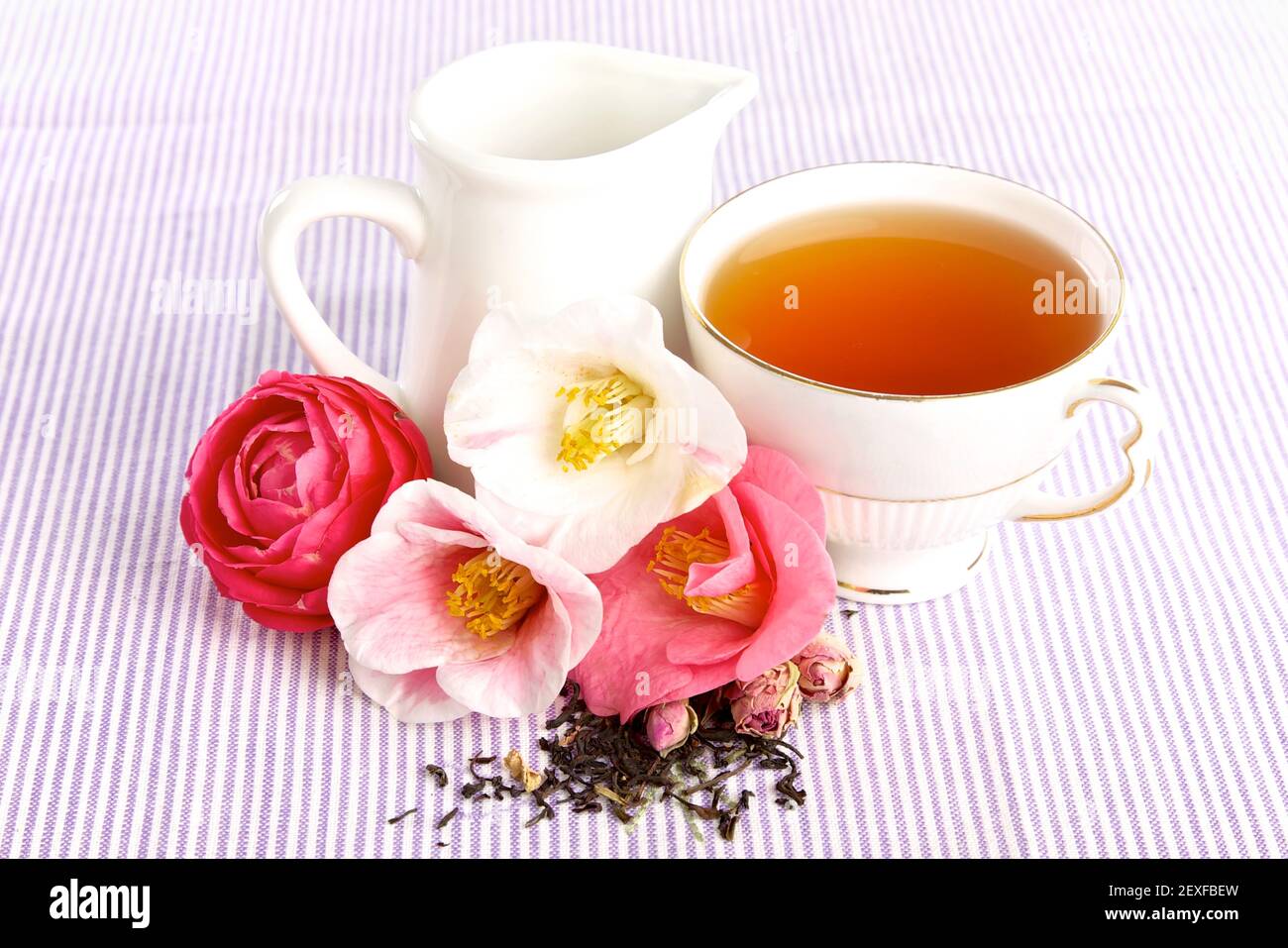 La porcellana tazza di tè Foto Stock