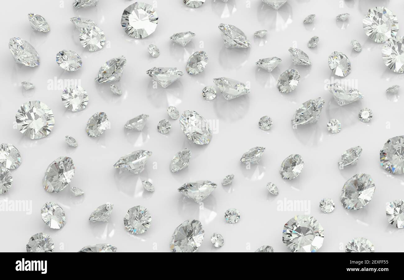 Un sacco di diamante gemma Foto Stock