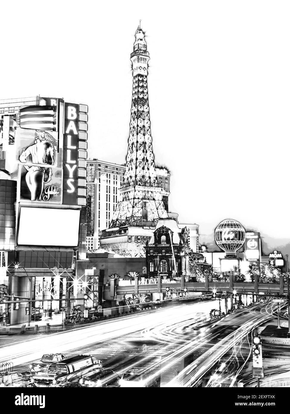 Immagine digitale di una città Foto Stock