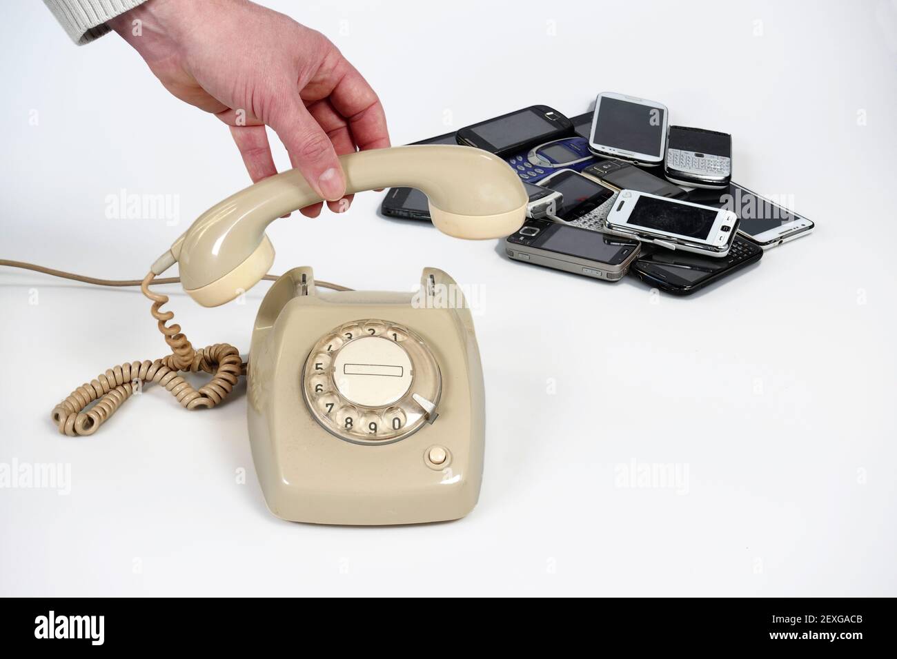 Telefoni multipli Foto Stock