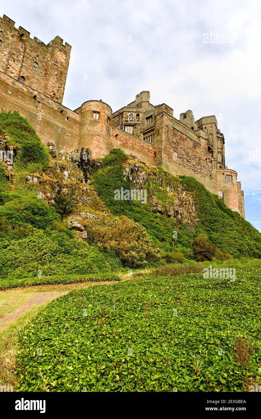 Castello di Bamburgh Foto Stock