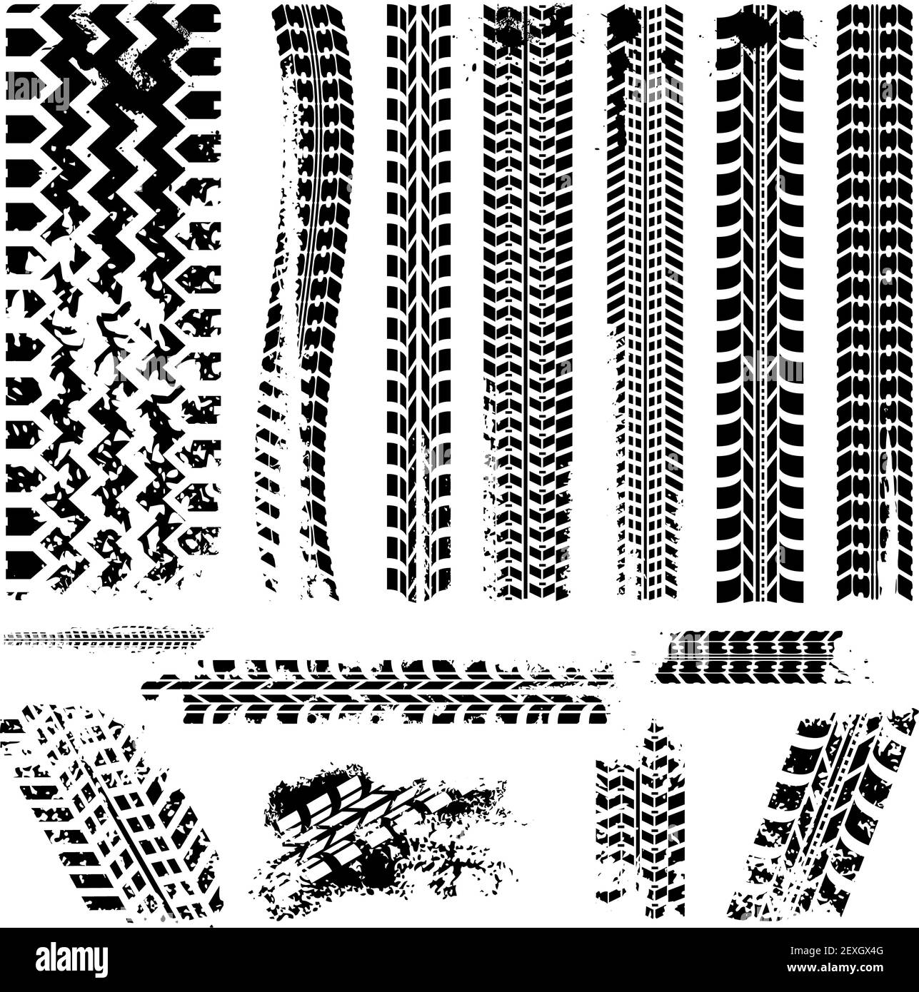 Serie di cingoli pneumatici Foto Stock