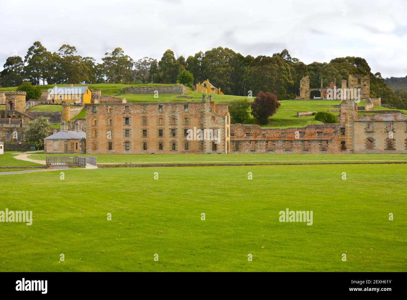 Port Arthur antico edificio storico per i prigionieri in Tasmania Foto Stock