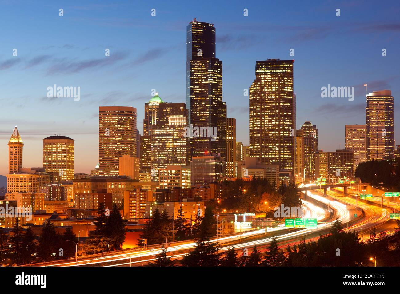 Interstate 5 Seattle America Stock foto Foto Stock
