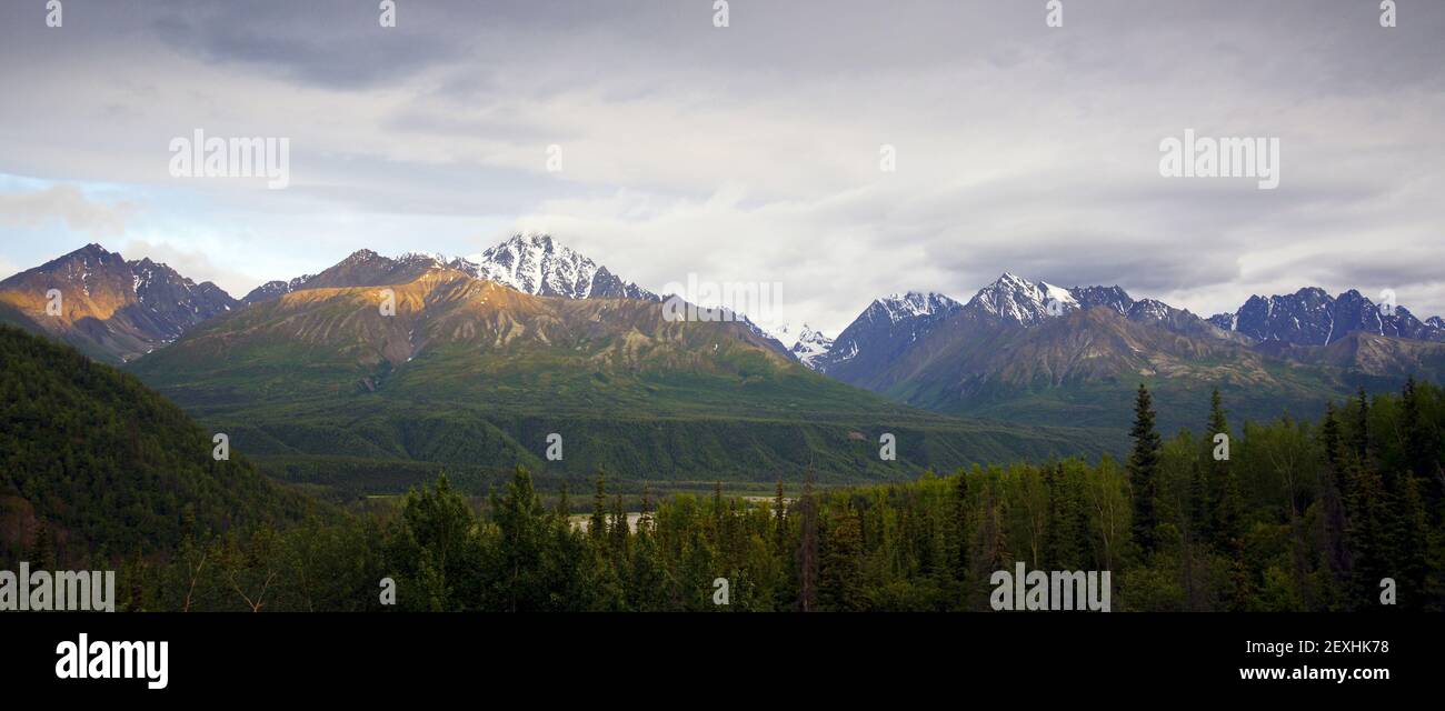 Chugach Mountains Alaska Foto Stock