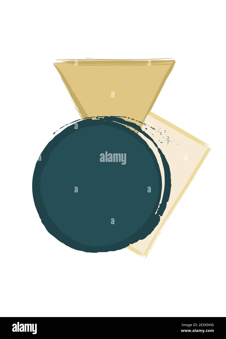 Minimalismo. Poster astratto con forme geometriche. Illustrazione vettoriale. Illustrazione Vettoriale