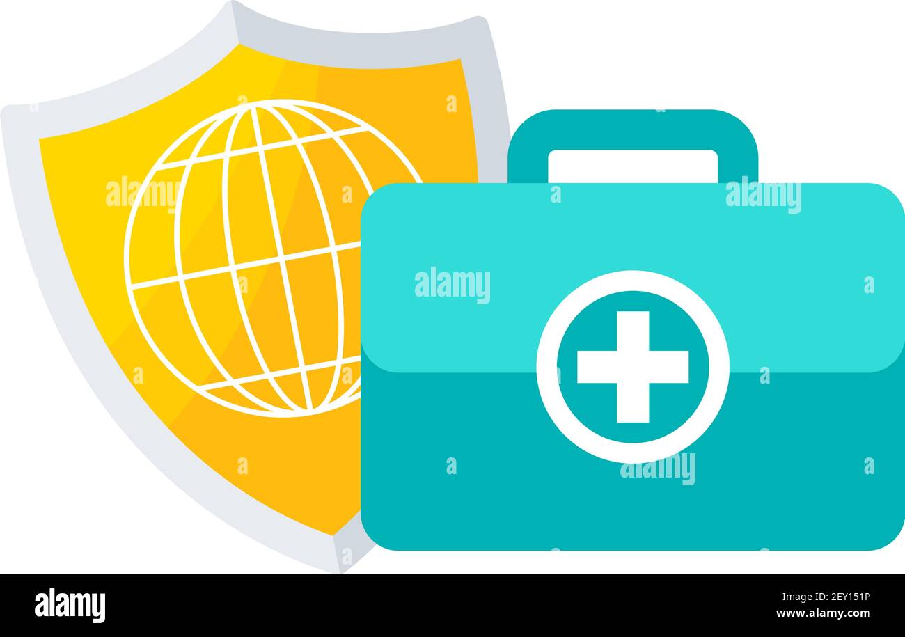 Icona del processo di vaccinazione. Rafforzare e proteggere il sistema immunitario. Illustrazione Vettoriale