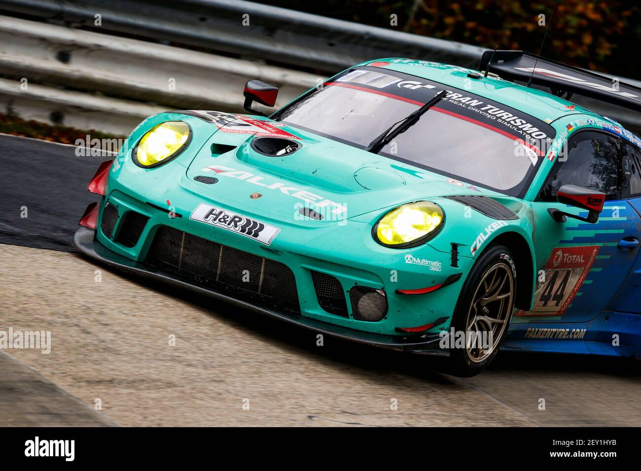 44 Bachler Klaus (aut), Cairoli Matteo (ita), DUBreck Peter (gbr), Ragginger Martin (aut), Falken Motorsports, Porsche 911 GT3 R, azione durante la 2020 24 ore di Nurburgring, sulla Nürburgring Nordschleife, dal 24 al 27 settembre 2020 a Nurburg, Germania - Foto Florent Gooden / DPPI Foto Stock