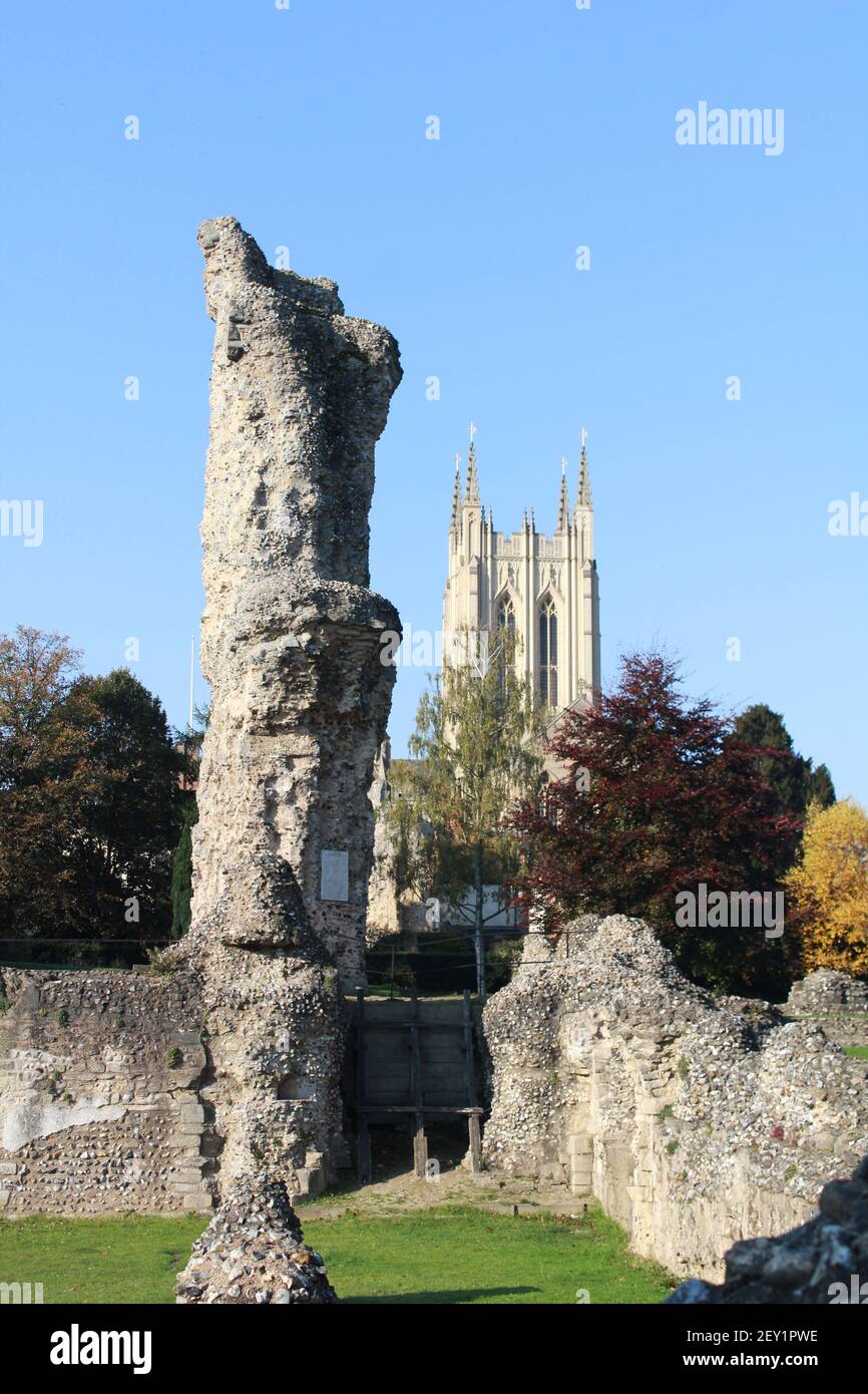 Bury St Edmunds, Regno Unito in autunno Foto Stock