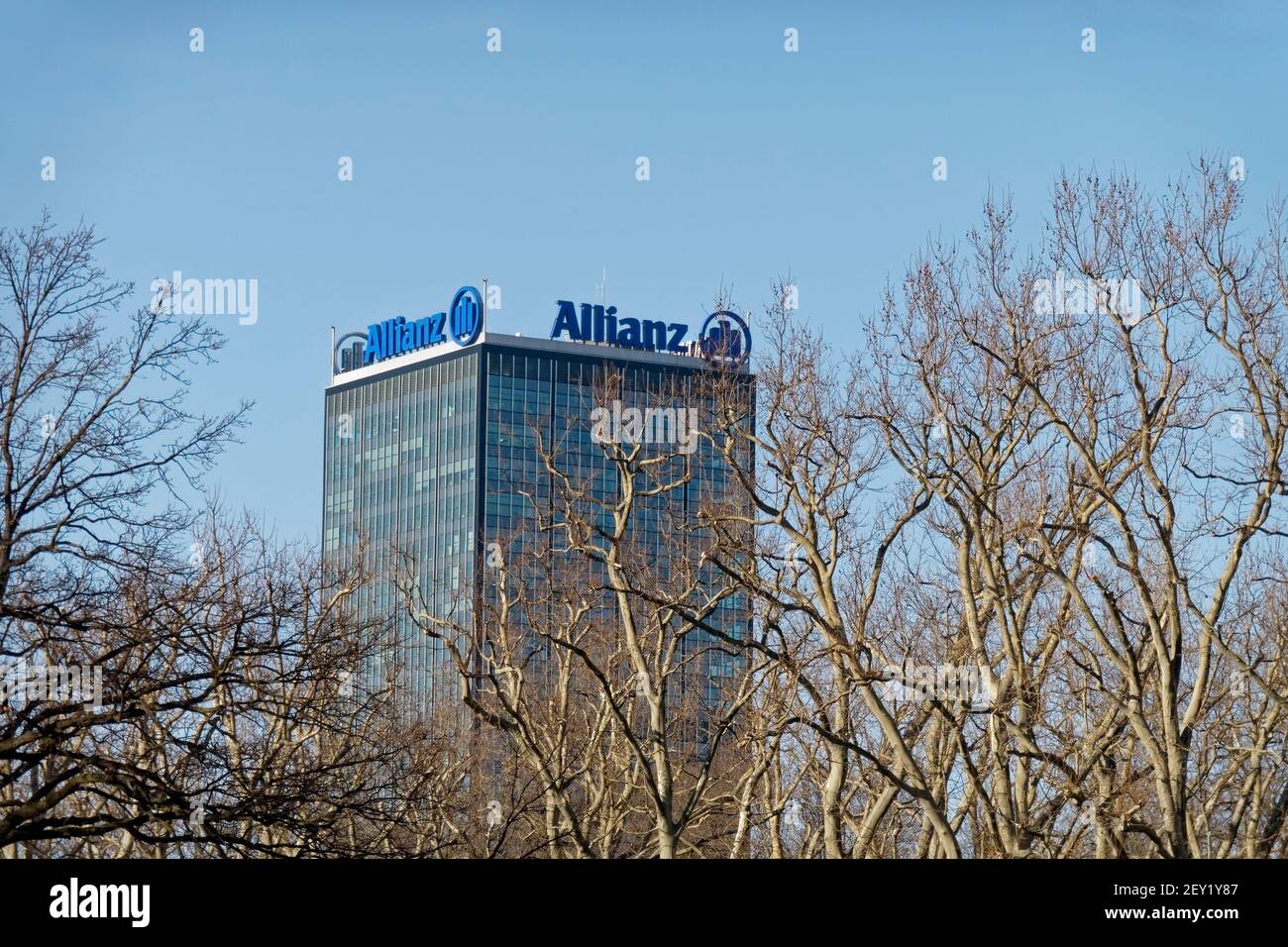 Allianz Tower, Treptow, Berlino, Germania Foto Stock