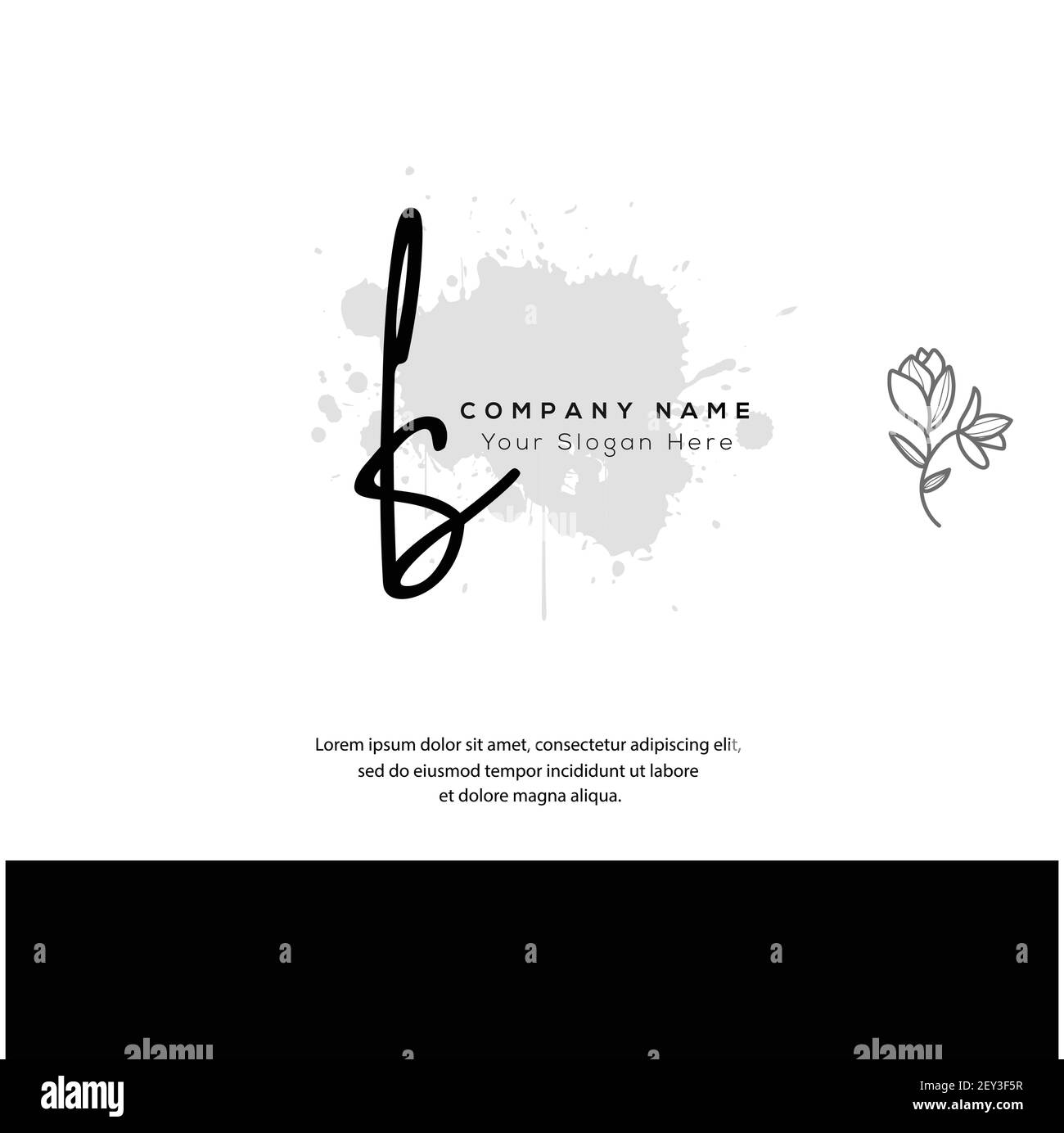 L S LS scritta a mano e logo della firma della lettera iniziale. Beauty Vector primo logo .Moda, boutique, floreale e botanico Illustrazione Vettoriale