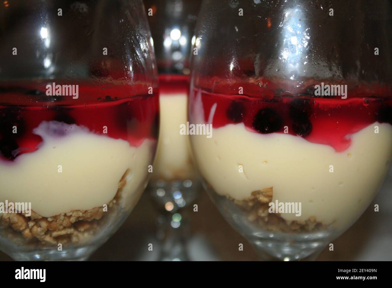 pudding in vetro Foto Stock