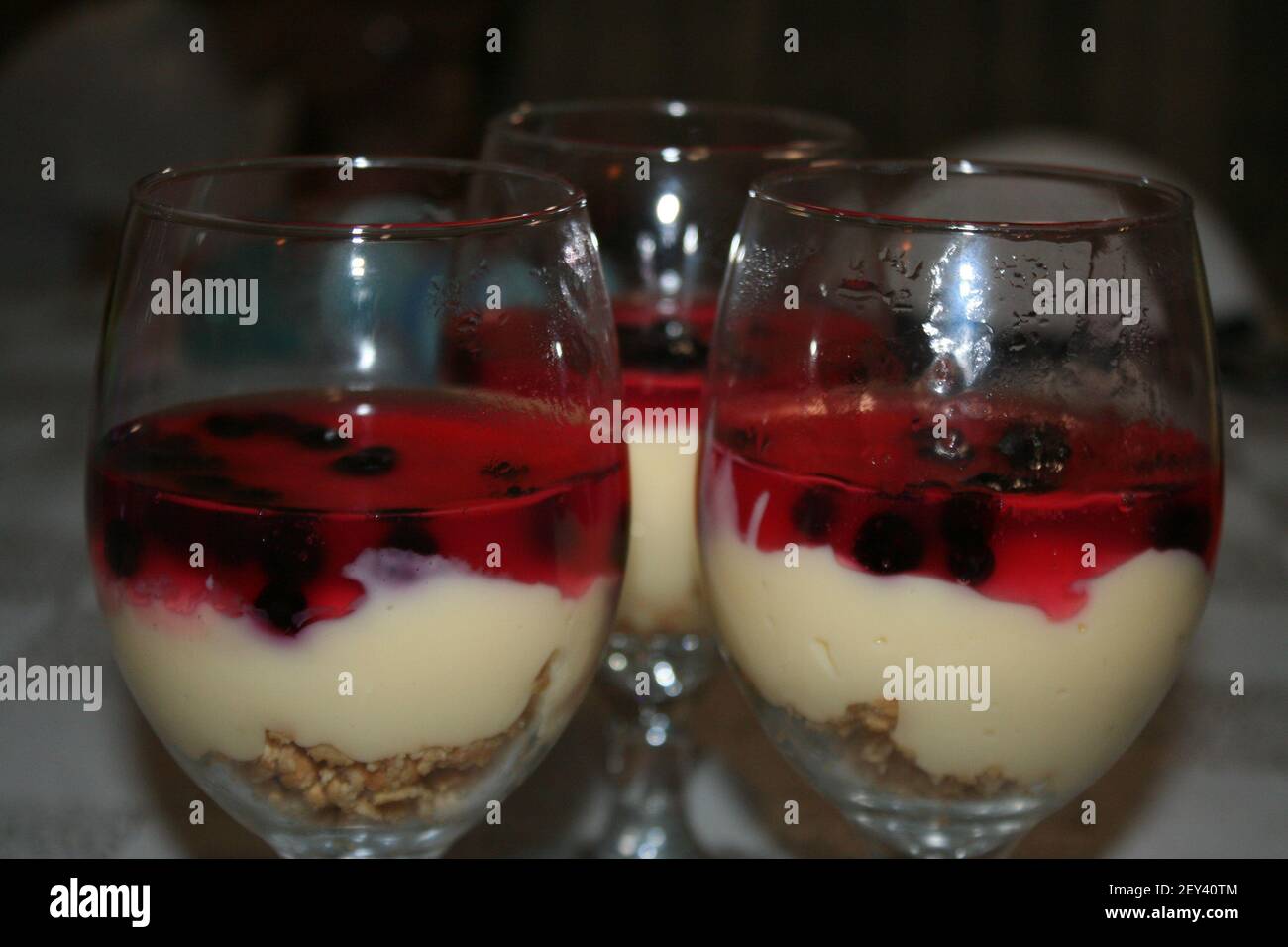 pudding in vetro Foto Stock