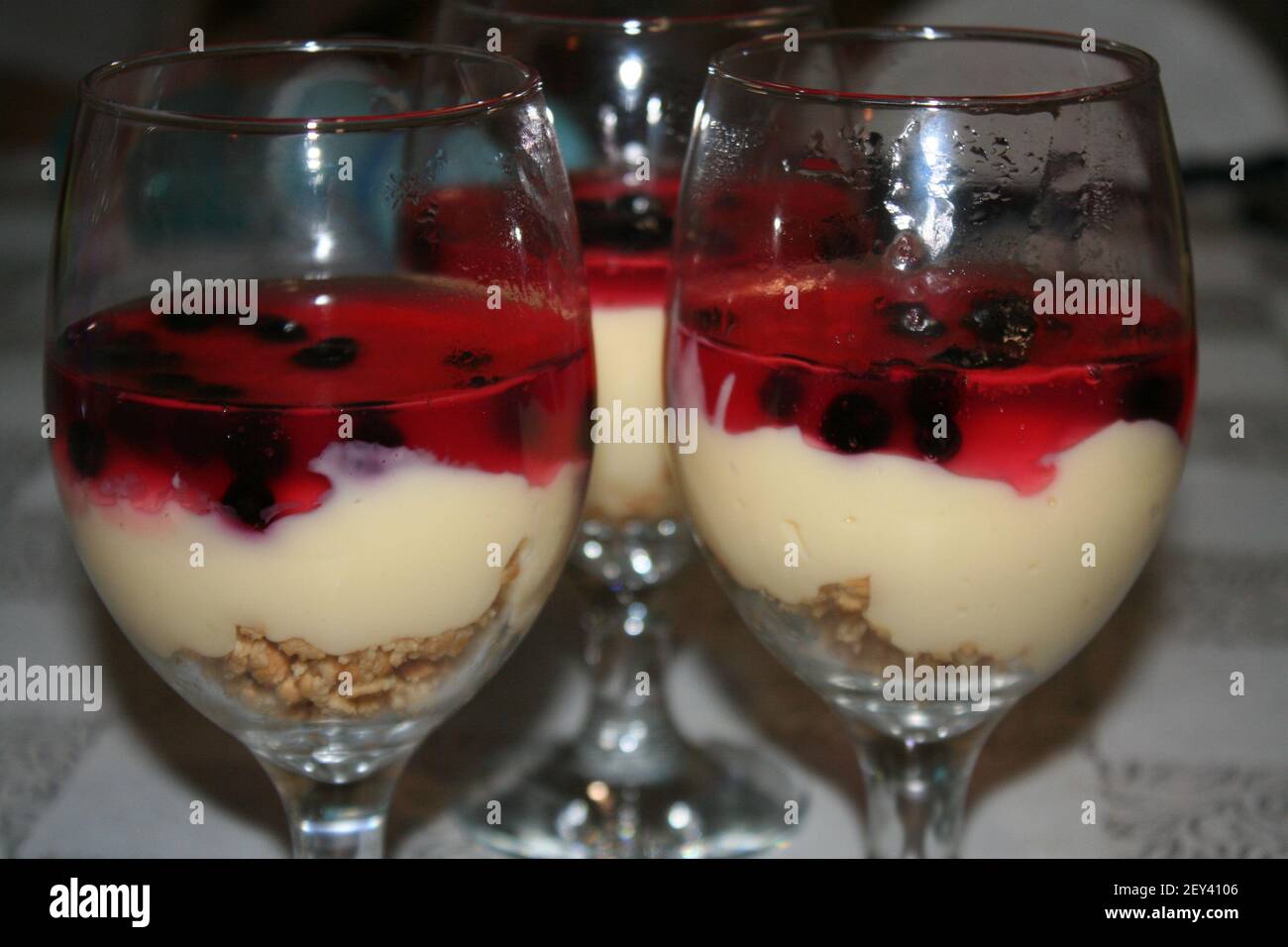pudding in vetro Foto Stock