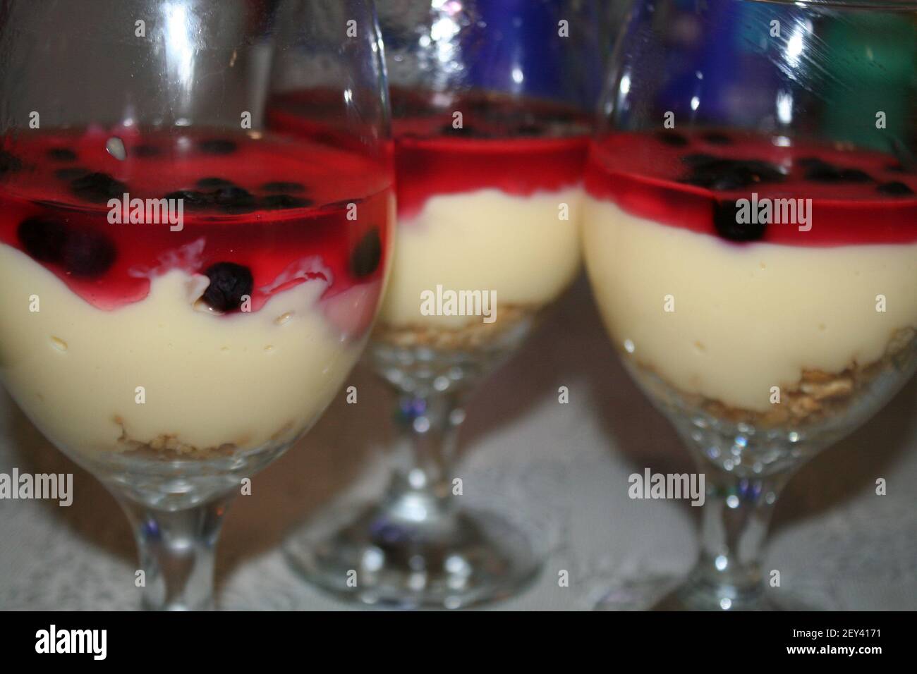 pudding in vetro Foto Stock