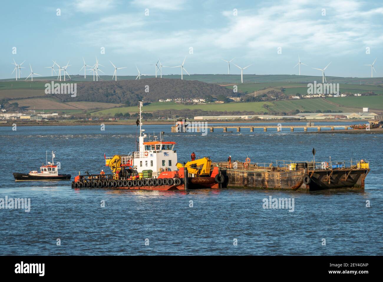 27 febbraio 2021 - il primo nuovo ordine di riassemblaggio per lo storico cantiere navale di Appedore, nel Devon del Nord, da quando è stato rilevato da Harland & Wolff. Il 38 Foto Stock