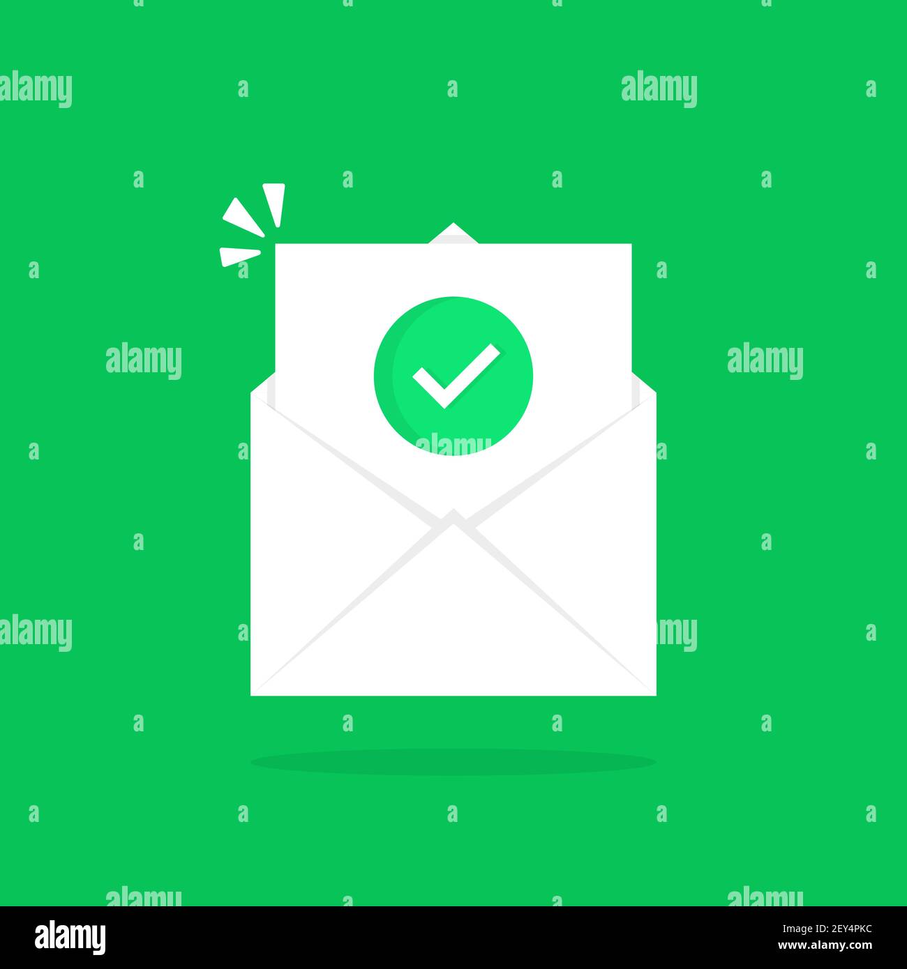 aprire la lettera come l'e-mail di conferma Illustrazione Vettoriale