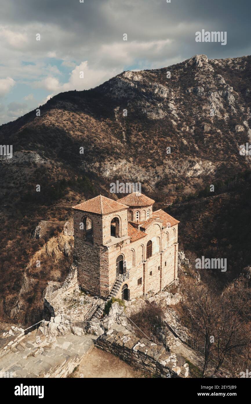 Fortezza nelle montagne della Bulgaria Foto Stock