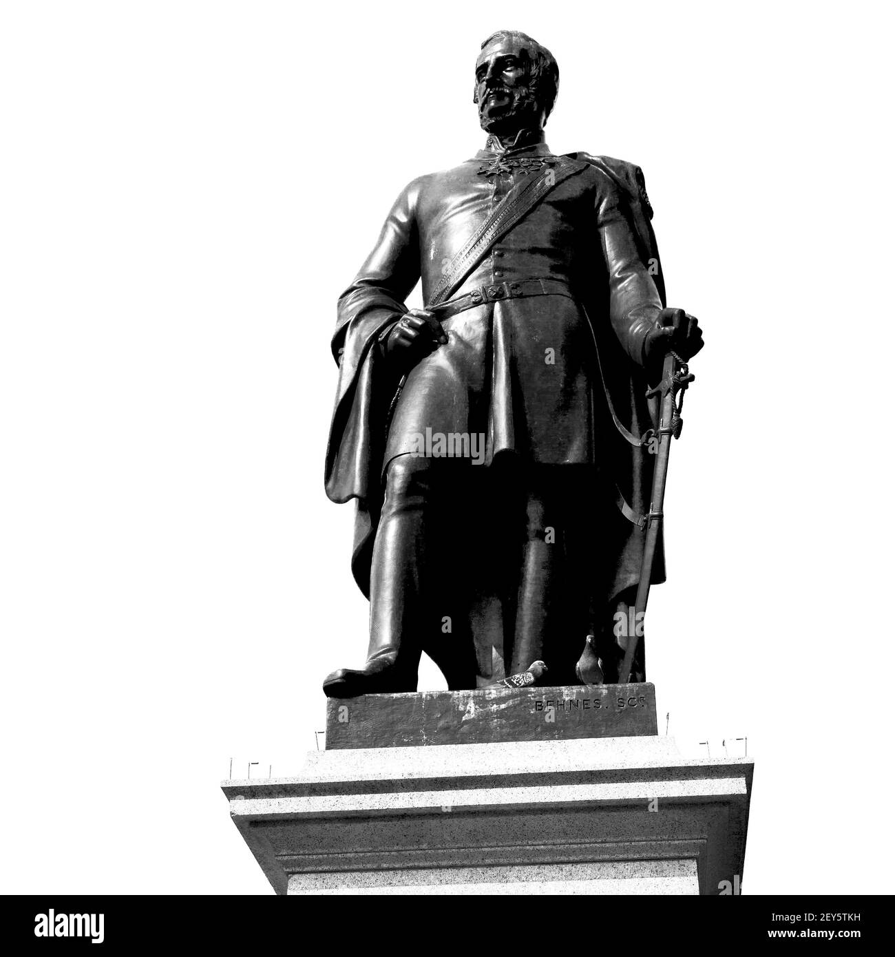 Marmo e statua nella città vecchia di londra, inghilterra Foto Stock
