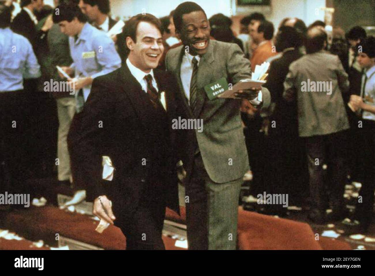 TRADING PLACES 1983 Paramount Pictures film con Dan Aykroyd a. Sinistra come Louis Winthorpe III e Eddie Murphy come Billy Ray San Valentino Foto Stock