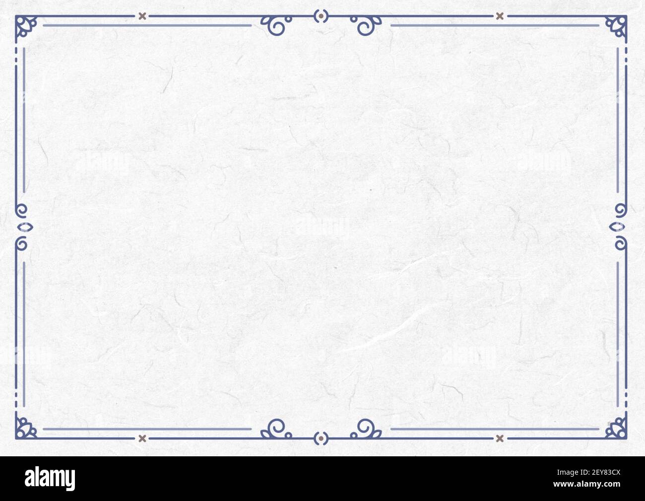 Immagine di un sottile telaio rettangolare decorativo a linee blu Foto Stock