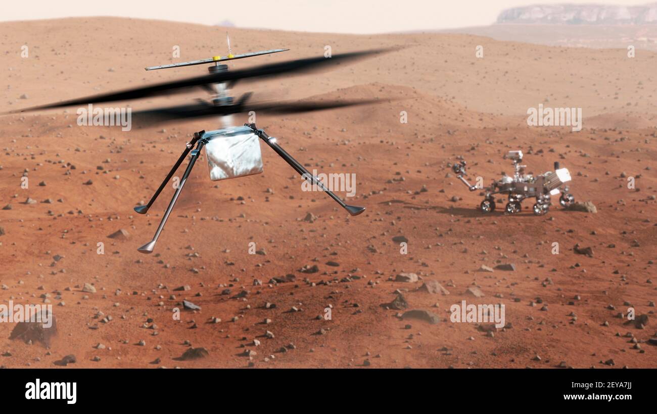 Ingegno Rotorcraft su Marte Foto Stock