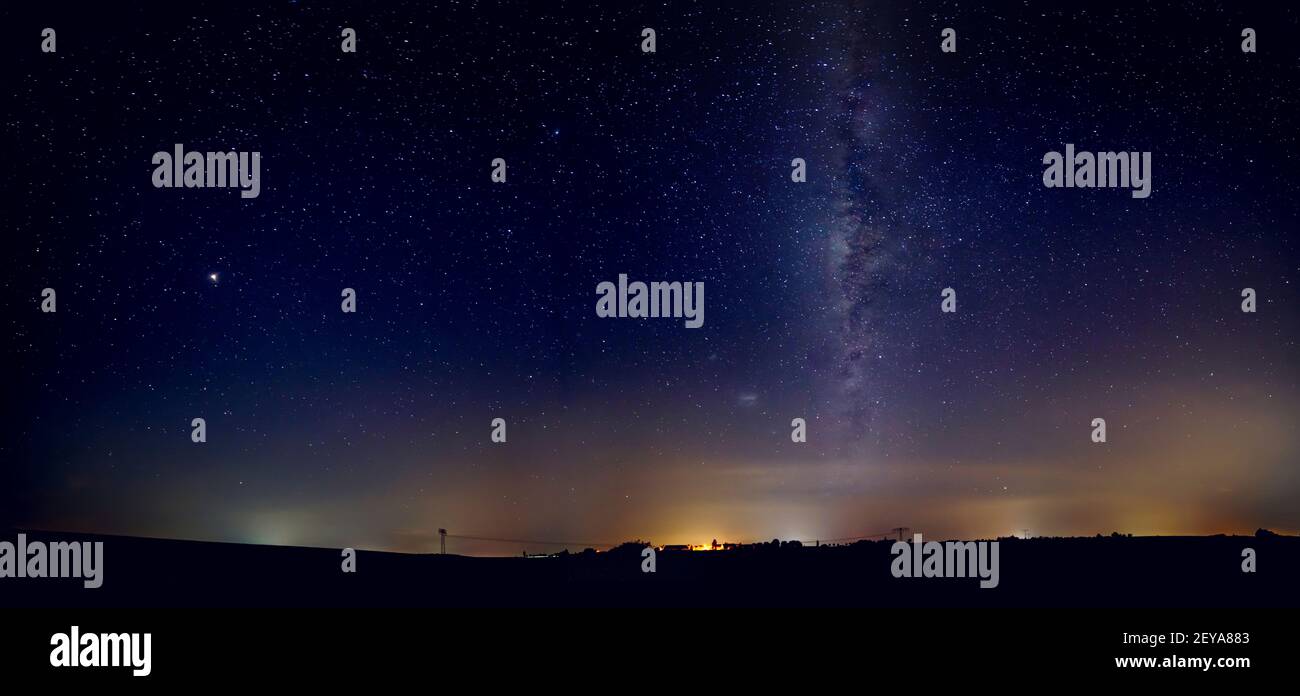 Paesaggio di notte Foto Stock