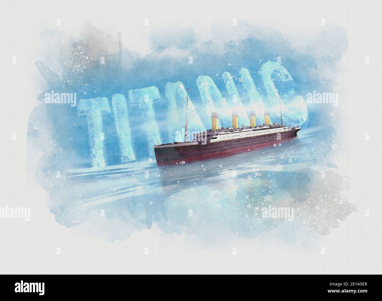 Titanic, illustrazione concettuale Foto Stock