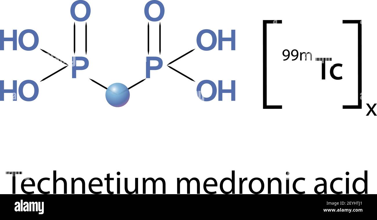 L'acido tecnezio medronico è un prodotto farmaceutico Illustrazione Vettoriale