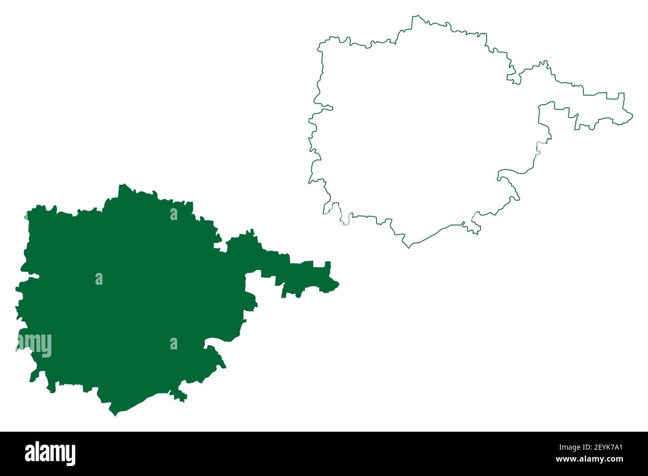 Distretto di Nalanda (stato di Bihar, divisione di Patna, Repubblica dell'India) illustrazione vettoriale della mappa, schizzo della mappa di Nalanda Illustrazione Vettoriale