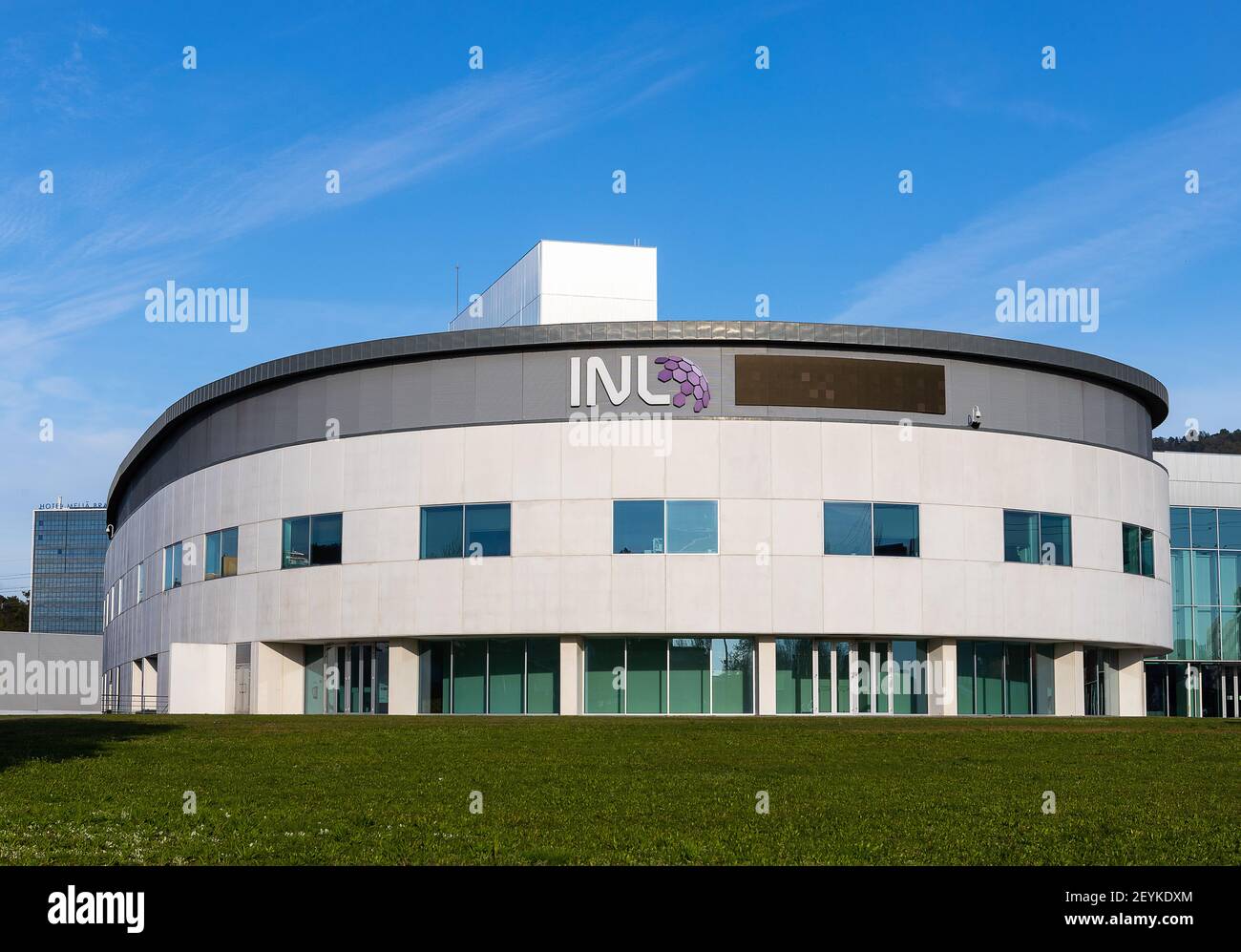 Braga, Portogallo - 12 Marzo 2020: INL - International Iberian Nanotechnology Laboratory building Foto Stock