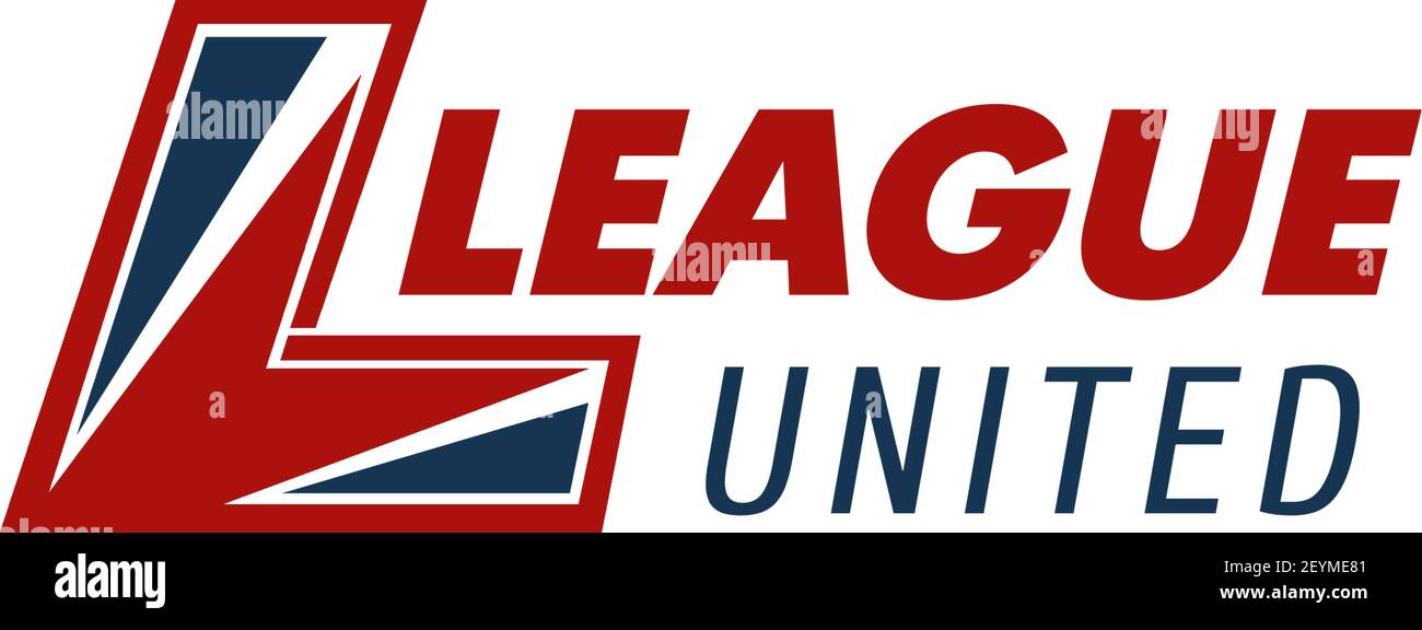 Icona lettera L per united sport League o agenzia di marketing commerciale, lettera vettore L di Gran Bretagna o British flag design per la finanza nazionale o. Illustrazione Vettoriale