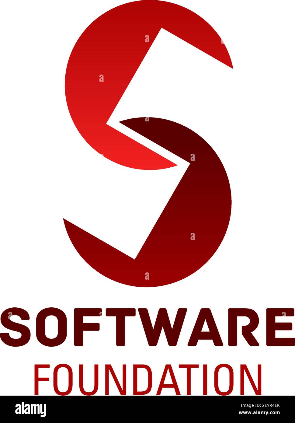 Icona della lettera della fondazione software per lo sviluppo digitale e Internet o società di web engineering. Lettera S isolata vettoriale per l'innovazione di Internet Illustrazione Vettoriale