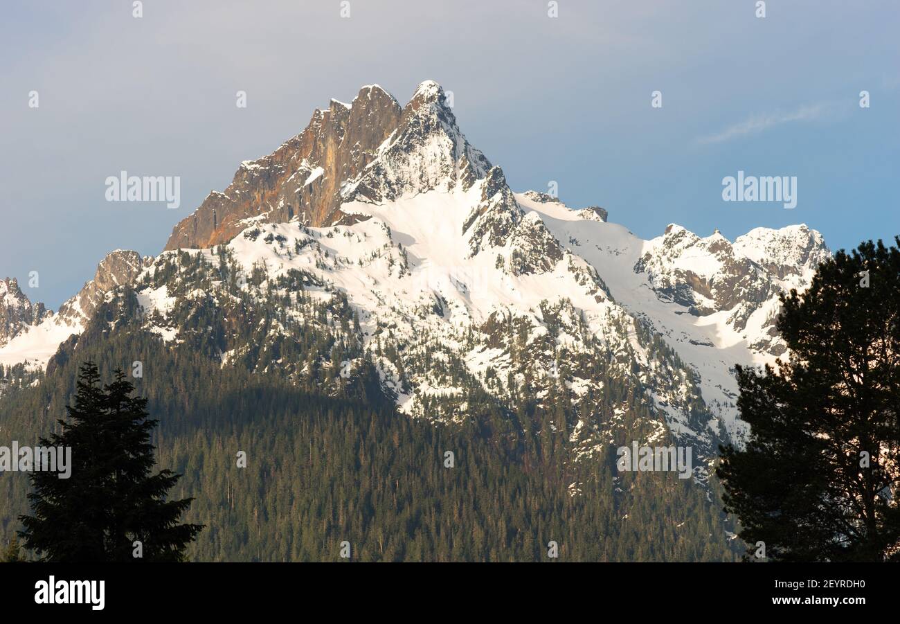 Whitehorse Mountain Top Sauk River Valley North Cascade Mountains Foto Stock