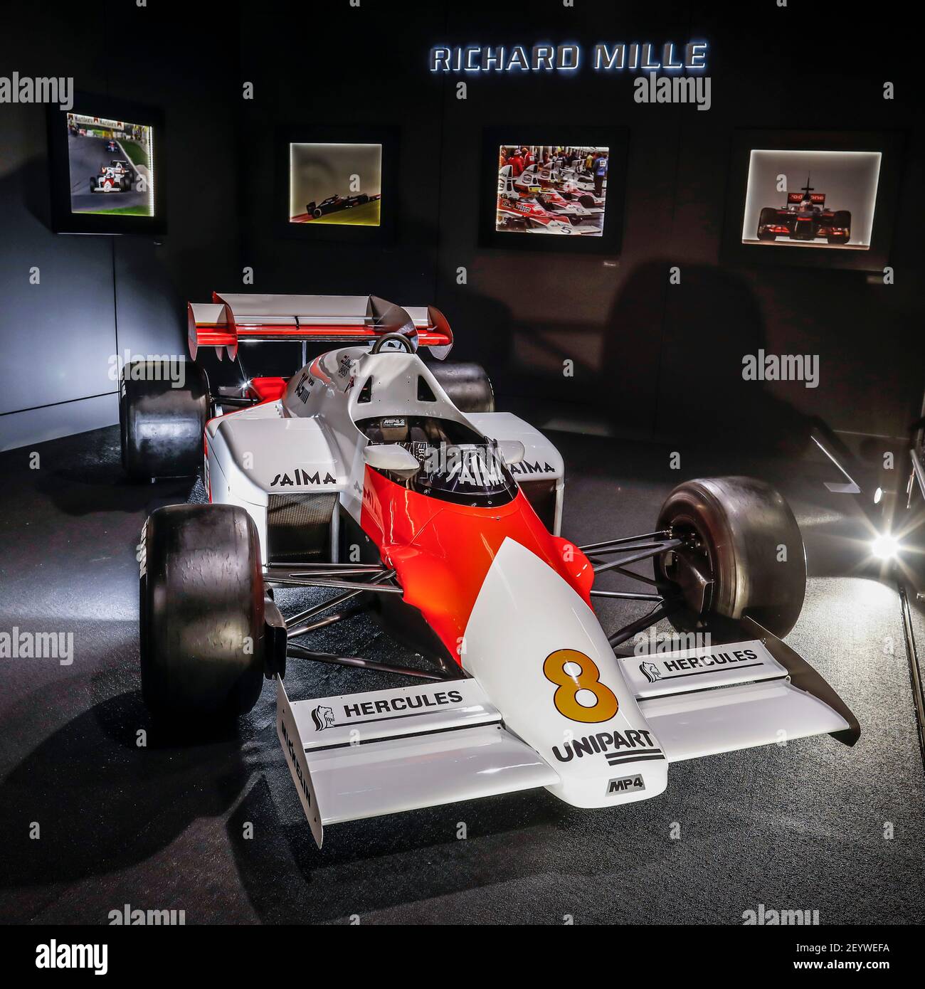 McLaren MP4 /2 Stand Richard MILLE durante il Retrobobile Show, dal 5 al 10 febbraio 2019 a Parigi, Francia - Foto Francois Flamand / Gregory Lenenmand - DPPI Foto Stock