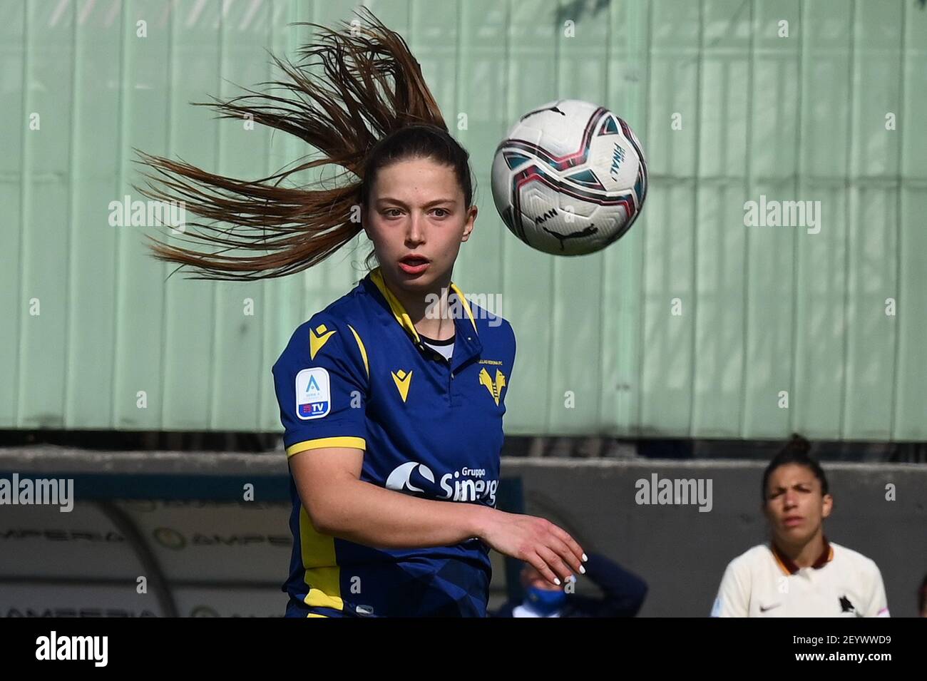 Sinergy Stadium, Verona, Italy, 06 Mar 2021, Sofia Meneghini (Verona) durante Hellas Verona Donne vs AS Roma, Calcio italiano Serie A Donna Match - Foto Alessio Tarpini / LM Foto Stock