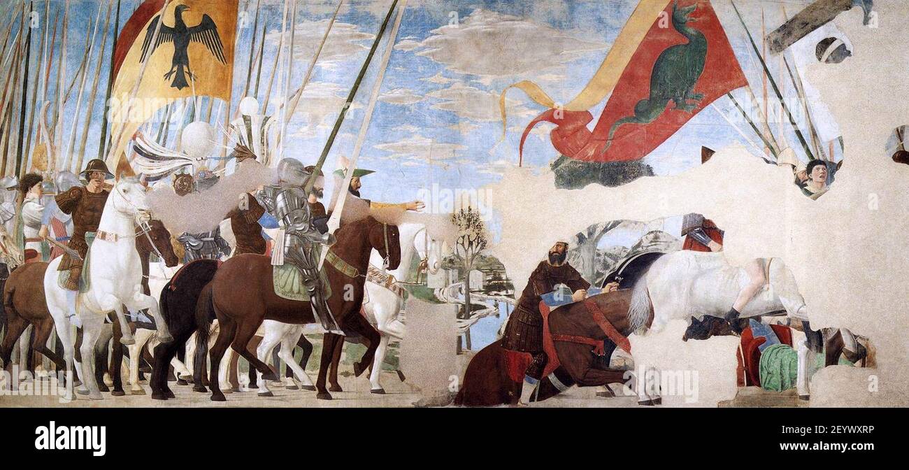 Piero della Francesca - 5. La vittoria di Costantino su Massenzio Foto Stock