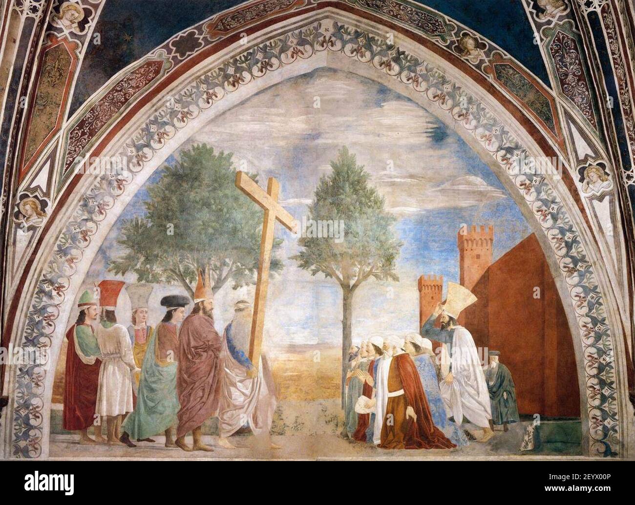 Piero della Francesca - 9. Esaltazione della Croce Foto Stock