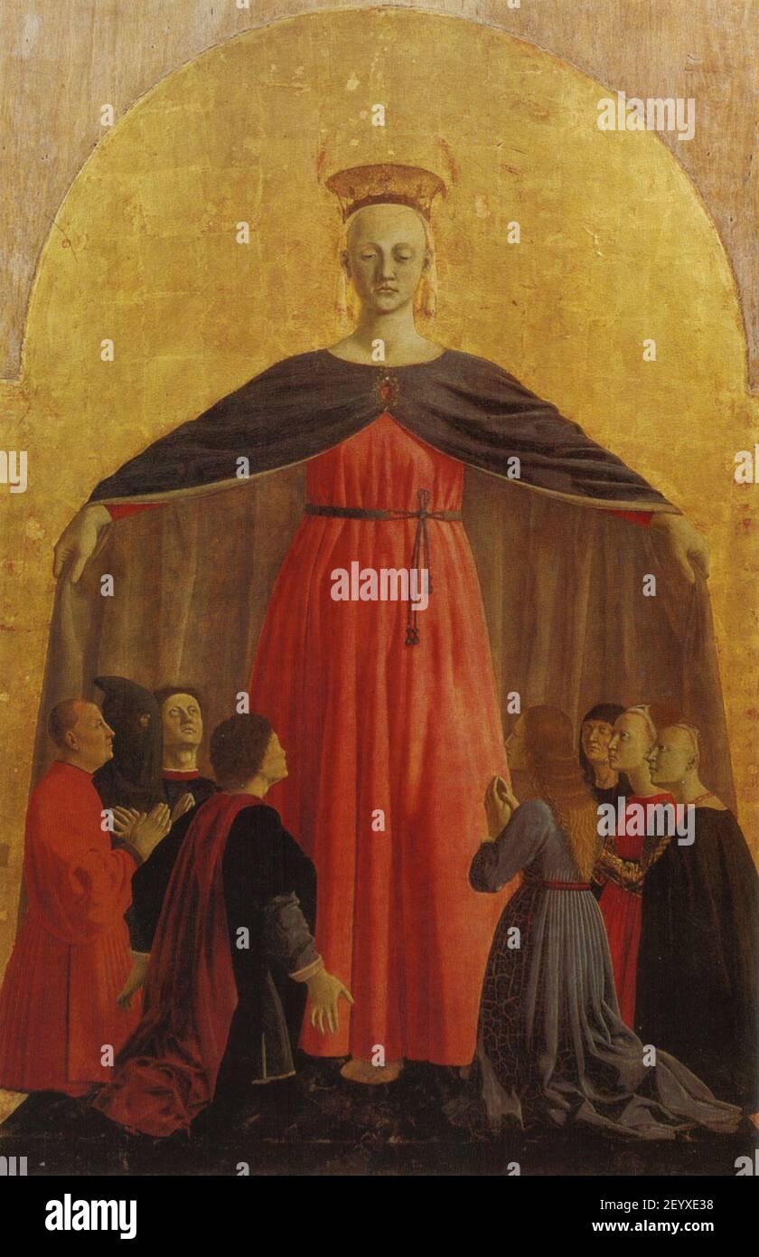 Piero della francesca, madonna della misericordia. Foto Stock