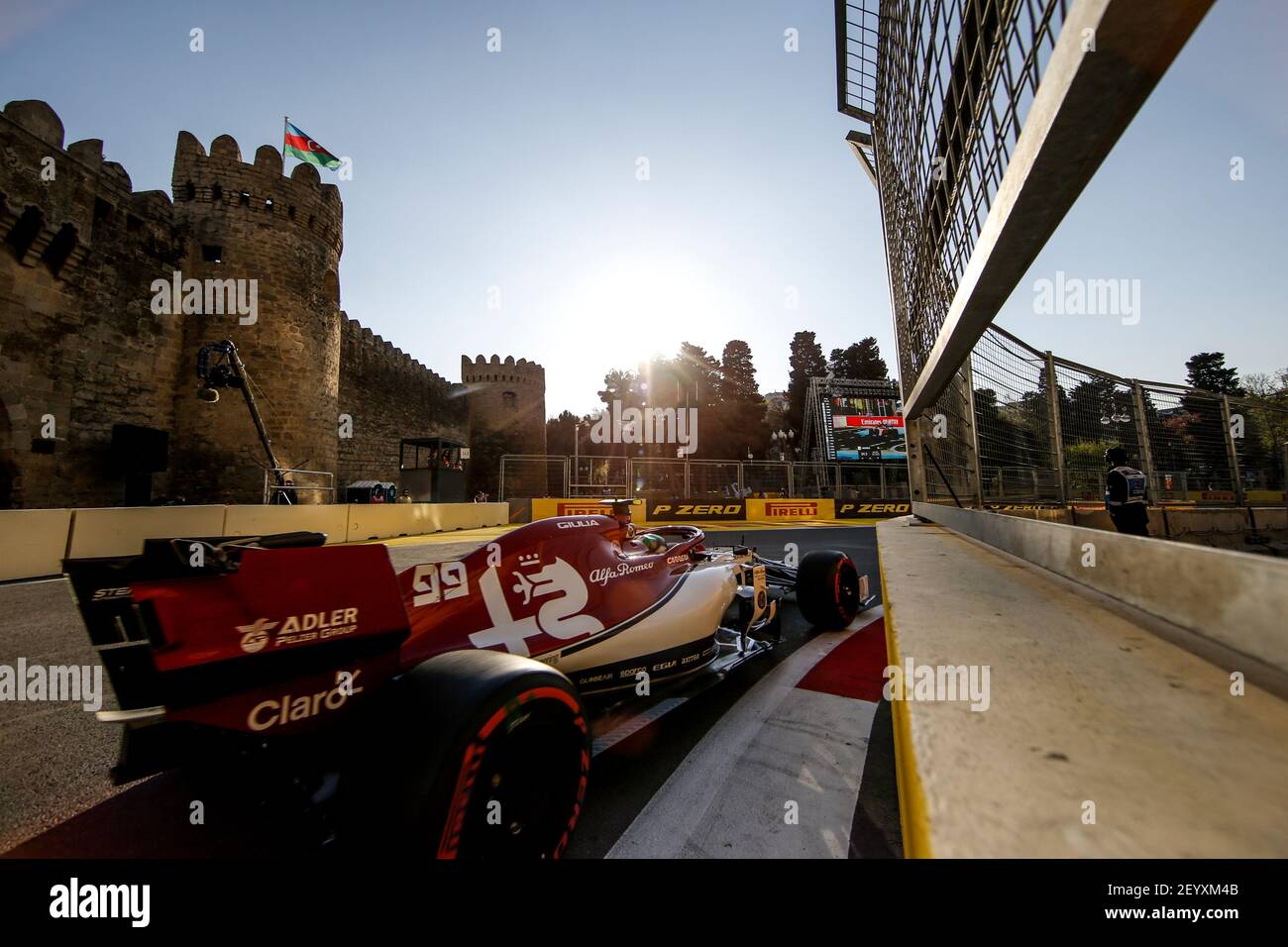 99 GIOVINAZZI Antonio (ita), Alfa Romeo Racing C38, action99 GIOVINAZZI Antonio (ita), Alfa Romeo Racing C38, azione durante il Campionato del mondo di Formula uno 2019, Gran Premio di Azerbaigian dal 25 al 28 aprile a Baku - Foto DPPI Foto Stock