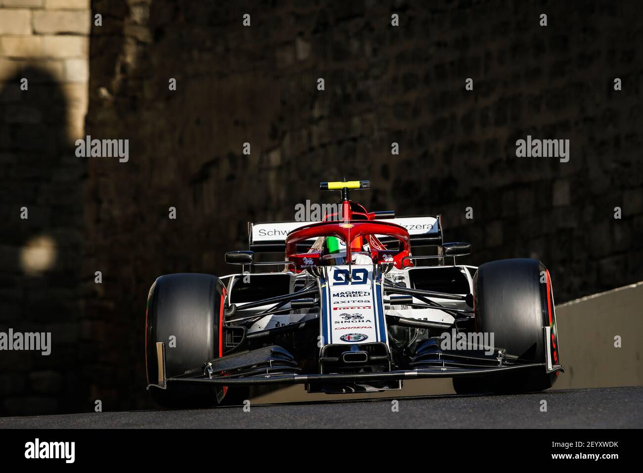 99 GIOVINAZZI Antonio (ita), Alfa Romeo Racing C38, action99 GIOVINAZZI Antonio (ita), Alfa Romeo Racing C38, azione durante il Campionato del mondo di Formula uno 2019, Gran Premio di Azerbaigian dal 25 al 28 aprile a Baku - Foto DPPI Foto Stock