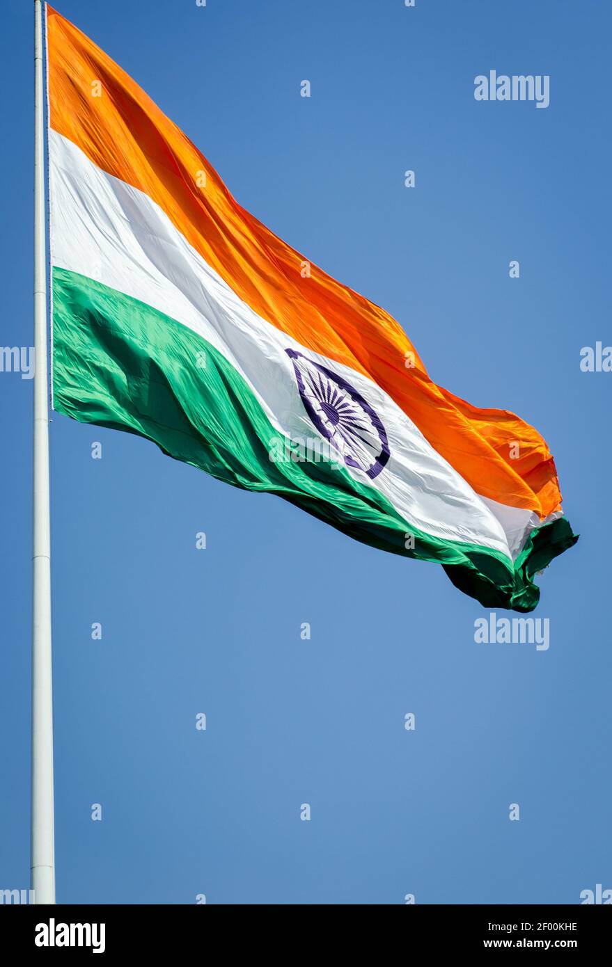 Bandiera nazionale indiana Tiranga a delhi Foto Stock