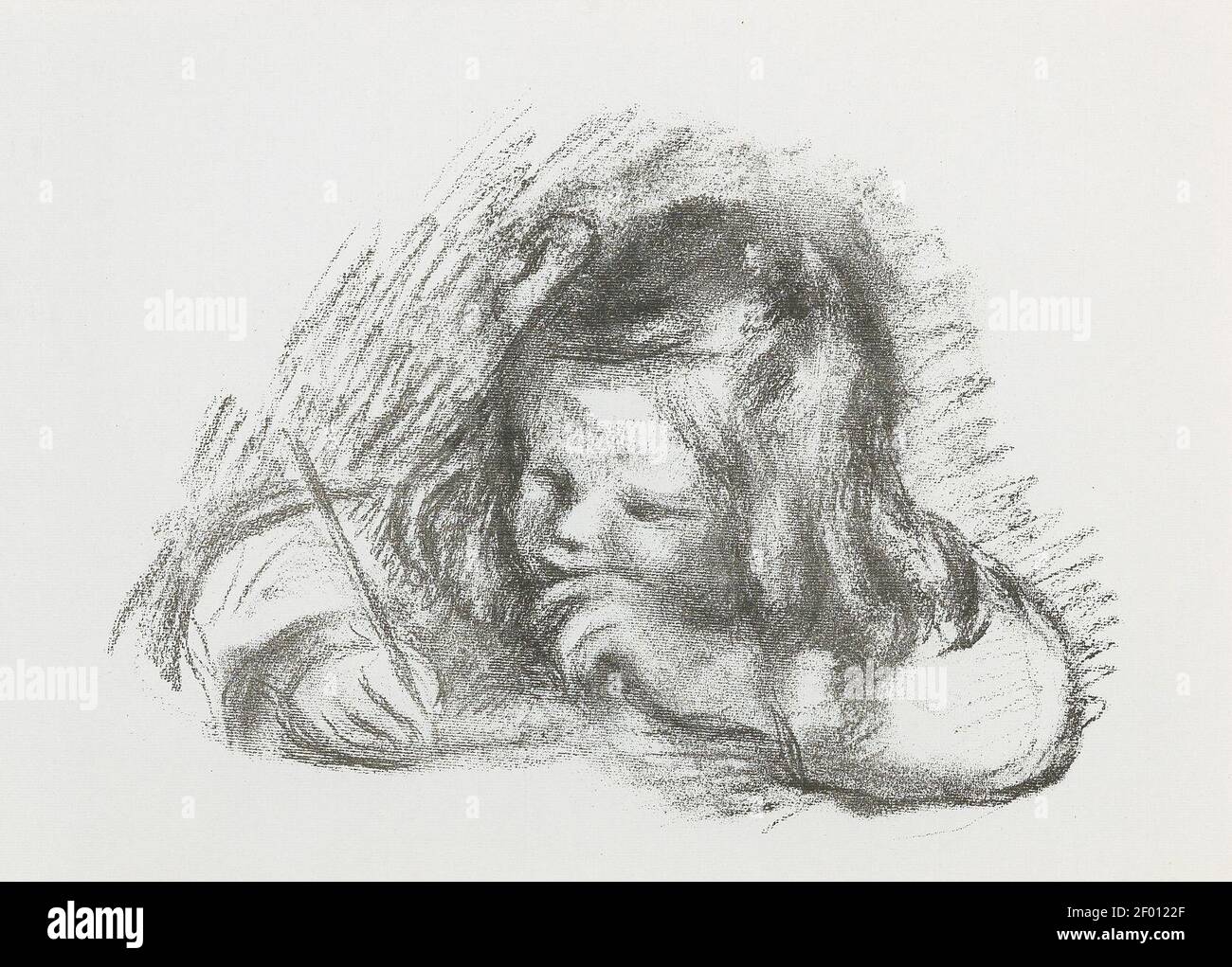 Pierre-Auguste Renoir le petit garçon au porte-Plume (Claude Renoir écrivant). Foto Stock