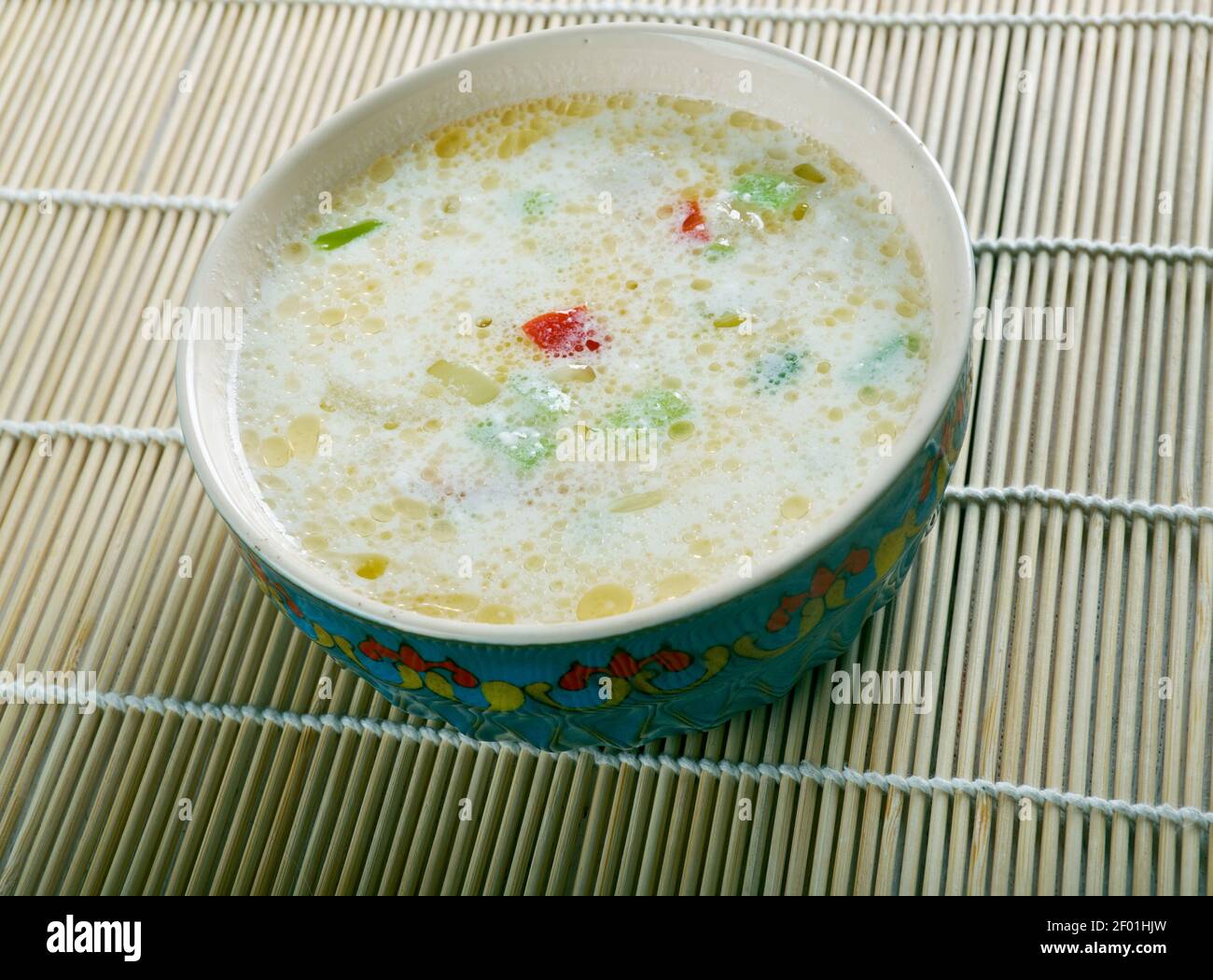 Piccante zuppa di quinoa Foto Stock