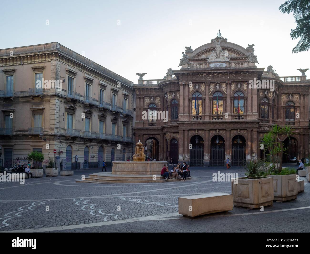 Piazza Vicenzo Bellini, Catania Foto Stock