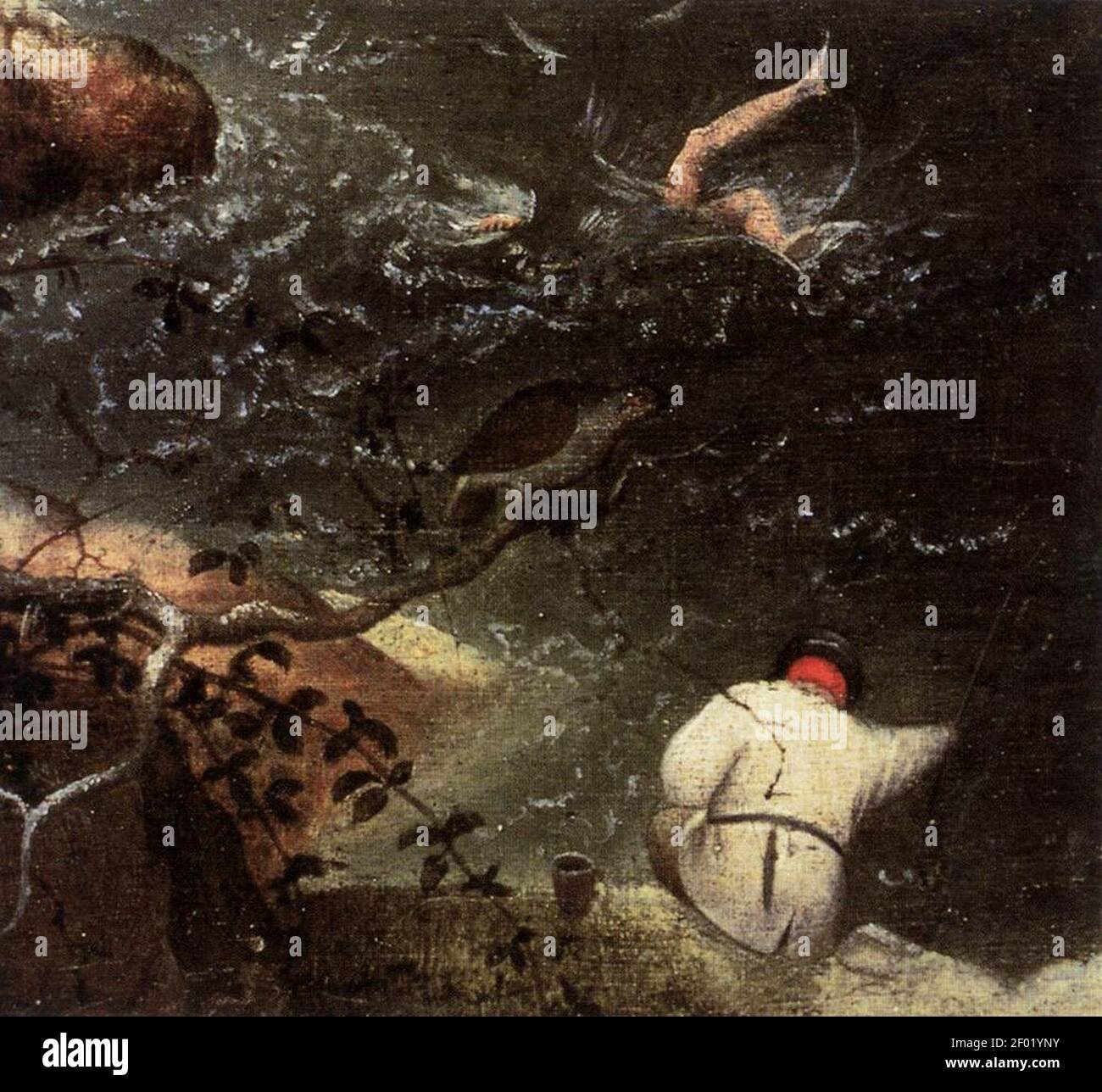 Pieter Bruegel il Vecchio - Paesaggio con la caduta di Icarus (dettaglio) Foto Stock