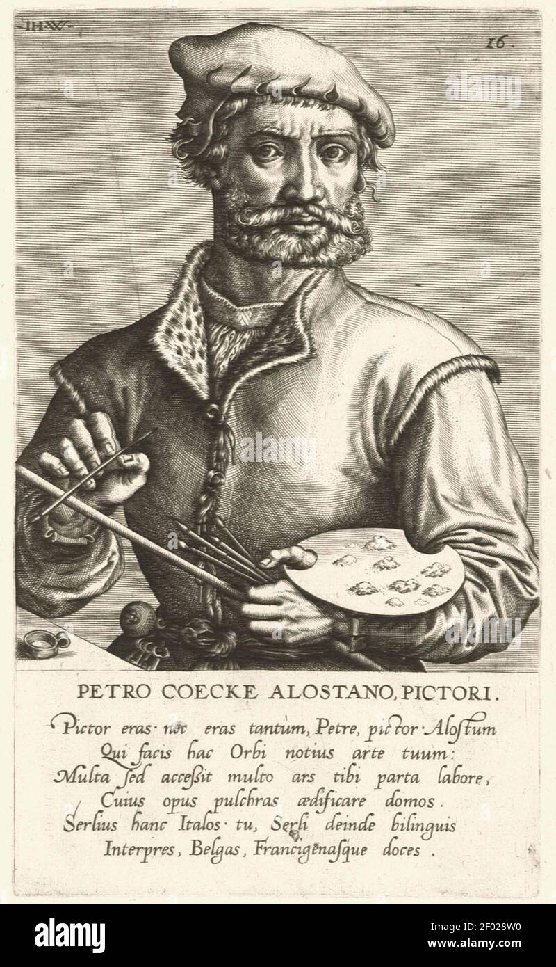 Pieter Coecke van Aelst di Jan Wierix (attr.), 1572. Foto Stock